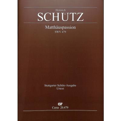 9790007087159 - Matthäus Passion SWV 479 9790007087159 - Matthäus Passion SWV 479