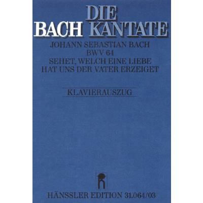 9790007043766 - Kantate 64 sehet welch eine Liebe hat uns der Vater erzeiget BWV 64
