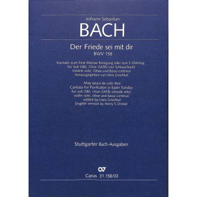 9790007088491 - Kantate 158 der Friede sei mit dir BWV 158 9790007088491 - Kantate 158 der Friede sei mit dir BWV 158