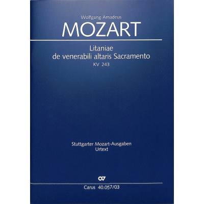 9790007088040 - Litaniae de venerabili altaris sacramento Es-Dur KV 243