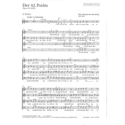 9790007060633 - Psalm 42 - Wie der Hirsch schreit nach frischem Wasser op 42 9790007060633 - Psalm 42 - Wie der Hirsch schreit nach frischem Wasser op 42