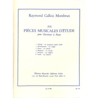 9790046210051 - 6 pieces musicales detude