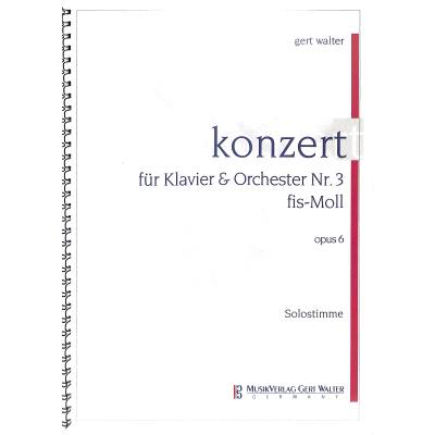 9790700299095 - KONZERT 3 FIS-MOLL OP 6