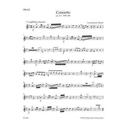Konzert g-moll op 4/1 HWV 289