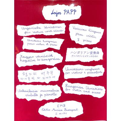 9790080141717 - Ungarische Variationen 9790080141717 - Ungarische Variationen