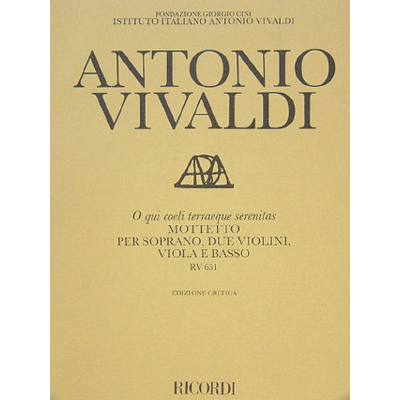 9790041912936 - O qui coeli terraeque serenitas - Motette RV 631 9790041912936 - O qui coeli terraeque serenitas - Motette RV 631