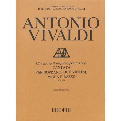 9790041913377 - Che giova il sospirar povero core RV 679