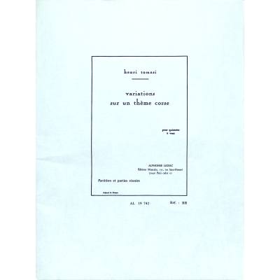 9790046197420 - Variations sur un theme corse