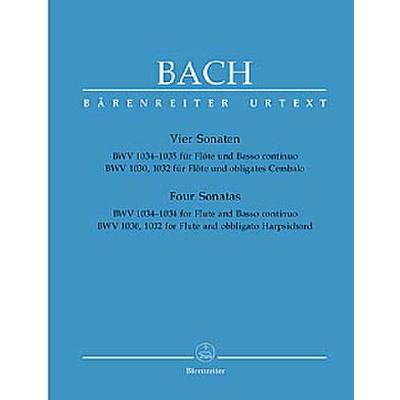 9790006447992 - Bach Johann Sebastian - GEBRAUCHT Vier Sonaten -BWV 1034-1035 für Flöte und Basso continuo BWV 1030 1032 für Flöte und obligates Cembalo-BÄRENREITER URTEXTSpielpartitur(en) Stimmensatz Urtextausgabe Sammelband - Preis vom 02062023 050629 h