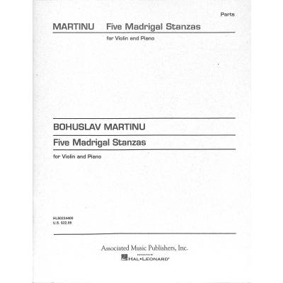 0073999344004 - 5 Madrigal stanzas 0073999344004 - 5 Madrigal stanzas