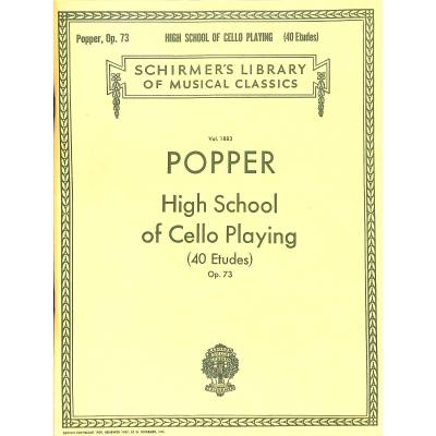 0073999896985 - High school of cello playing op 73 | Hohe Schule des Violoncellospiels op 73