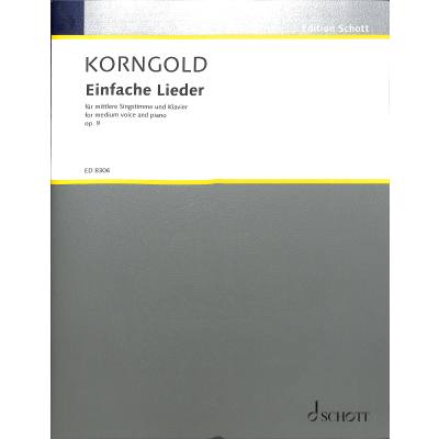 9790001084611 - Einfache Lieder op 9