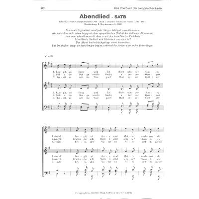 Musiknoten Gemischter Chor Noten Das Chorbuch der europäischen Lieder