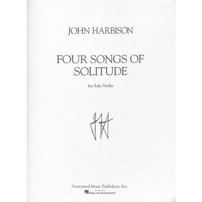 0073999821994 - 4 Songs of solitude for violin solo 0073999821994 - 4 Songs of solitude for violin solo