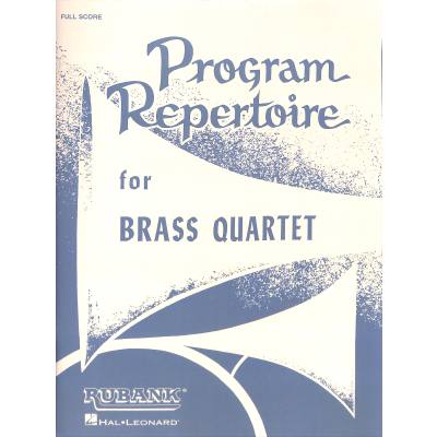 0073999741803 - Program repertoire for brass quartet