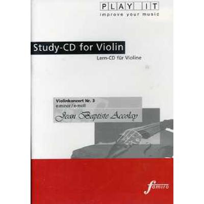 4035766500026 - Study-Cd For Violin - Violinenkonzert Nr3E-Moll - Various (CD)