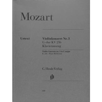 9790201806884 - G Henle Urtext-Ausgabe   Wolfgang Amadeus Mozart - Violinkonzert Nr 3 G-dur KV 216 - Wolfgang Amadeus Mozart - Violinkonzert Nr 3 G-dur KV 216 Kartoniert (TB)