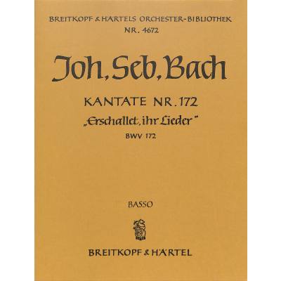 9790004318508 - Kantate 172 erschallet ihr Lieder BWV 172