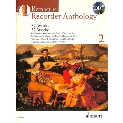 9781847615503 - Noten Baroque recorder anthology 2 - Blockflöte Klavier Gitarre ED13135D incl