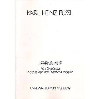 9790008013553 - Lebenslauf  op 23 | 5 Gesänge nach Texten von Friedrich Hölderlin