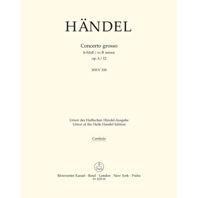 Concerto grosso h-moll op 6/12 HWV 330