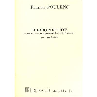 9790044056569 - Le garcon de liege (3 poems 1 de louise de vilmorin)