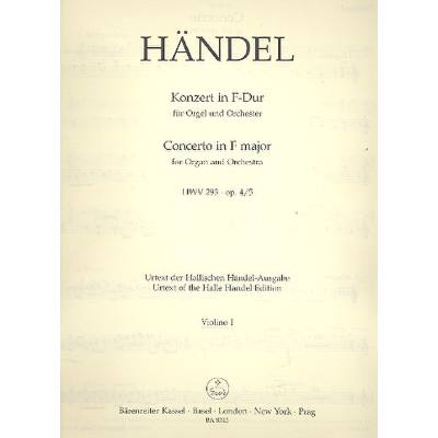 9790006522354 - Konzert F-Dur op 4 5 HWV 293