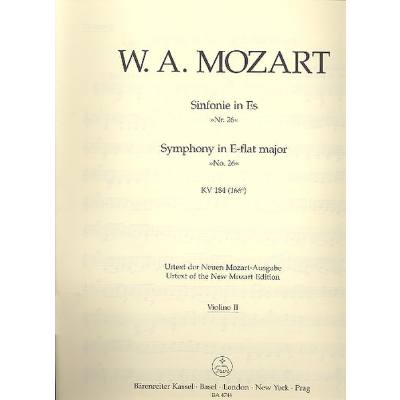 9790006455126 - Sinfonie 26 Es-Dur KV 184