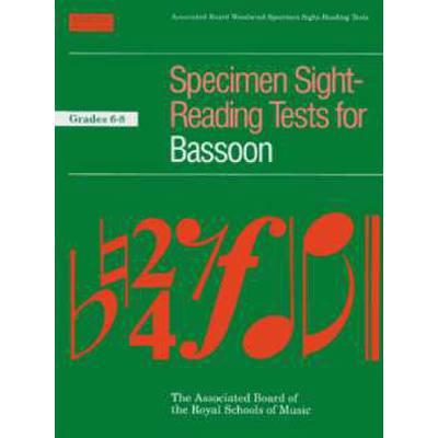 9781854728920 - SPECIMEN SIGHT READING TEST FOR BASSOON GRADES 6-8