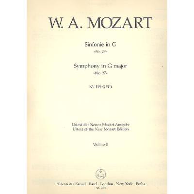 9790006455188 - Sinfonie 27 G-Dur KV 199 (161b) 9790006455188 - Sinfonie 27 G-Dur KV 199 (161b)