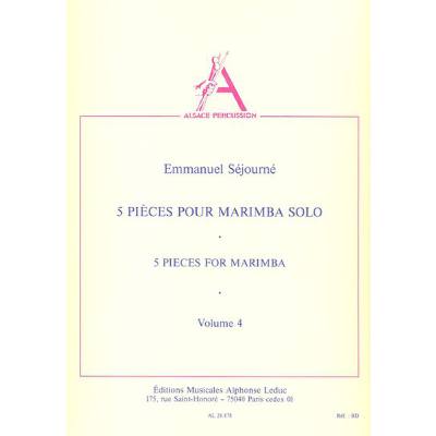 5 Pieces pour marimba solo Bd 4