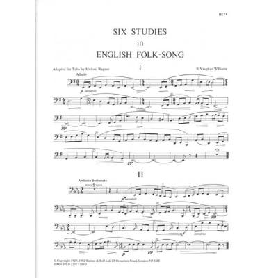 9790220217593 - 6 Studies in english folk song