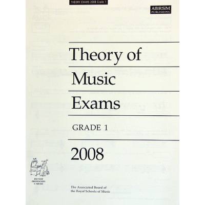 9781860969614 - THEORY OF MUSIC EXAMS GRADE 1 2008