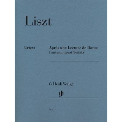 9790201809816 - Liszt Franz - Après une Lecture du Dante - Fantasia quasi Sonata - Franz Liszt Kartoniert (TB)