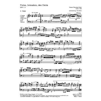 9790007093426 - Preise Jerusalem den Herrn BWV 119 BC B 3 9790007093426 - Preise Jerusalem den Herrn BWV 119 BC B 3