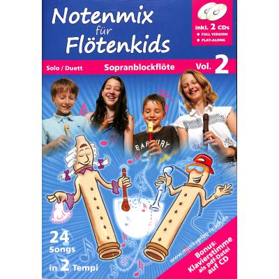 9783867840460 - Noten Notenmix für Flötenkids 2 RAISCH 4200 Sopranblockflöte incl CDs