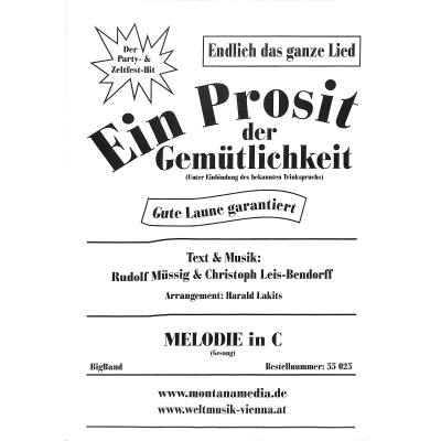 Ein Prosit Der Gemütlichkeit - Notenbuch.de