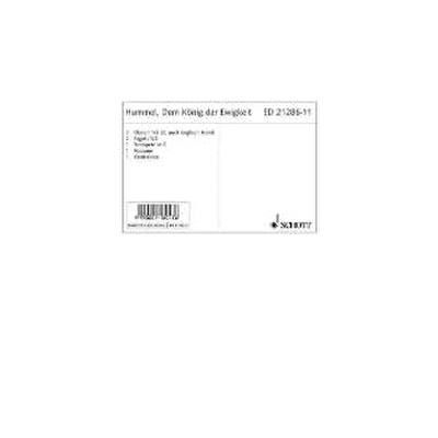 9790001180399 - Dem König der Ewigkeit op 17 - Kantate