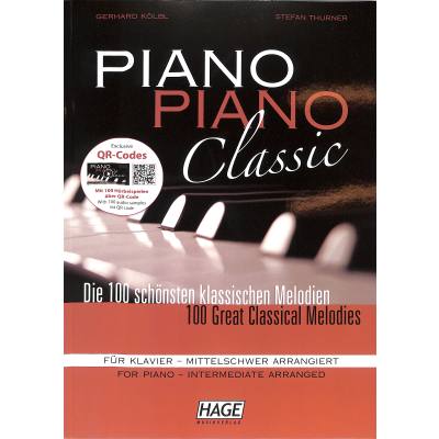 4026929916778 - Noten PIANO PIANO Classic 100 klassische Melodien mittelschwer Hage 3783 Klavier