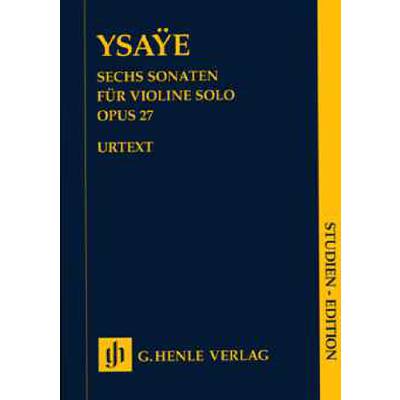 9790201897769 - Ysaÿe Eugène - Sechs Sonaten op 27 für Violine solo - Eugène Ysaye Kartoniert (TB)