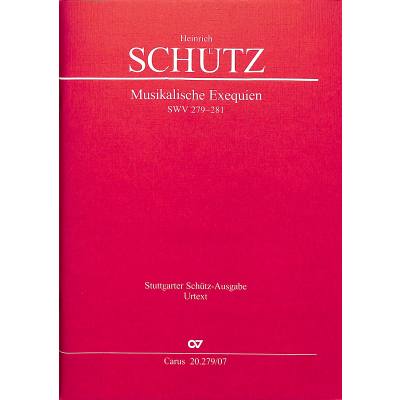 9790007135782 - Musikalische Exequien SWV 279-281 9790007135782 - Musikalische Exequien SWV 279-281