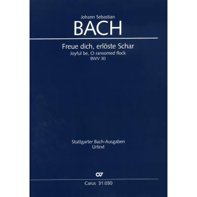 9790007140779 - Kantate 30 freue dich erlöste Schar BWV 30