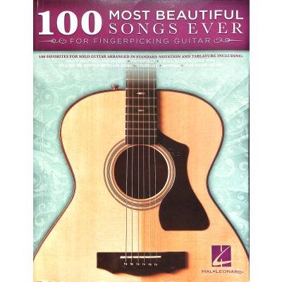 0884088641085 - Noten 100 Most Beautiful Songs Ever Gitarre fingerpicking & TAB HL 703066