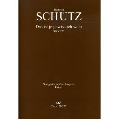 9790007144104 - Das ist je gewisslich wahr SWV 277 9790007144104 - Das ist je gewisslich wahr SWV 277