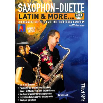 9790501980161 - Noten Saxophon-Duette Latin & more incl CD für B & Es Stimmen tunesday