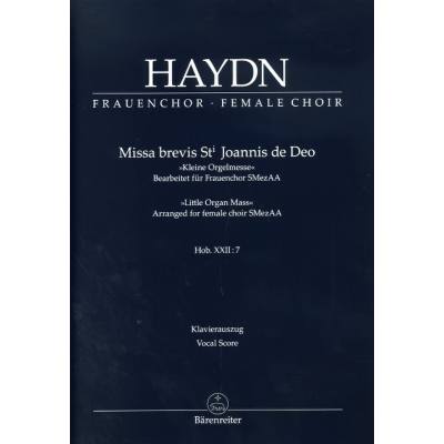 9790006559220 - Missa brevis B-Dur Sancti Johannis de deo Hob 22 7