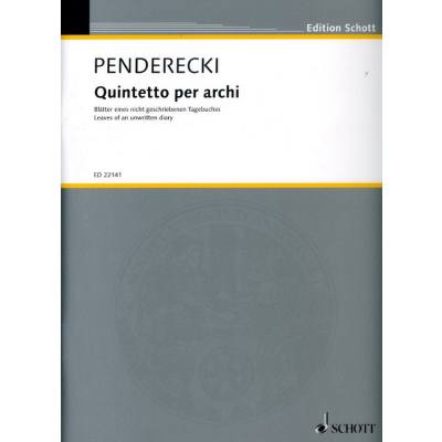 9790001201858 - Quintett | Blätter eines nicht geschriebenen Tagebuches