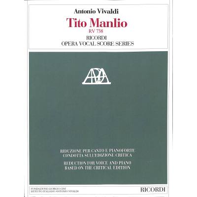 9788875929701 - Tito manlio RV 738