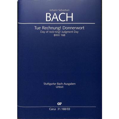 9790007166724 - Kantate 168 Tue Rechnung Donnerwort BWV 168