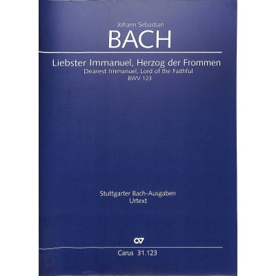 9790007164843 - Kantate 123 Liebster Immanuel Herzog der Frommen BWV 123